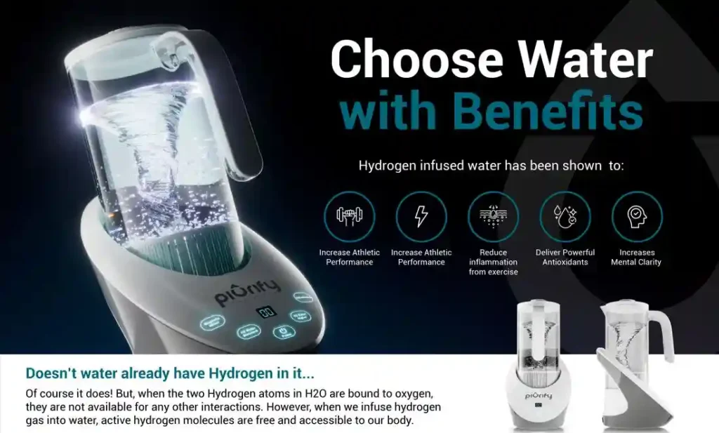 piurify hydrogen water bottle generator